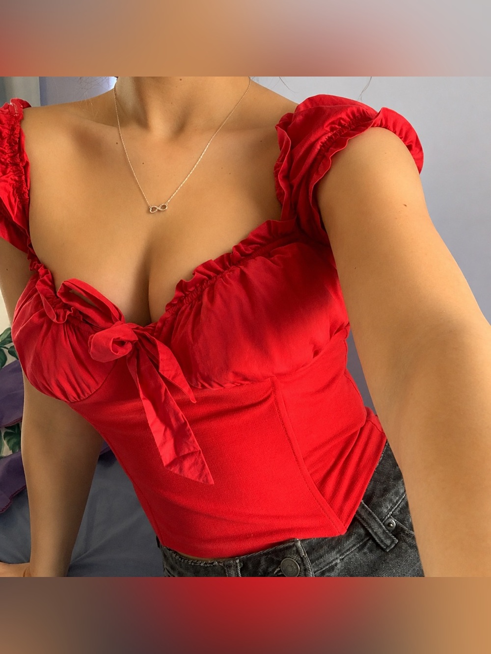 I.AM.GIA Naomi corset top cherry red - Picture 1 of 5